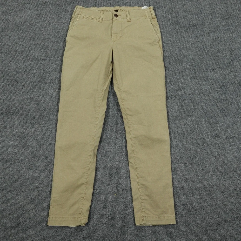 American Eagle Pants Mens 28x30 Khaki Tan Slim Fit Chino Stretch Cotton Blend